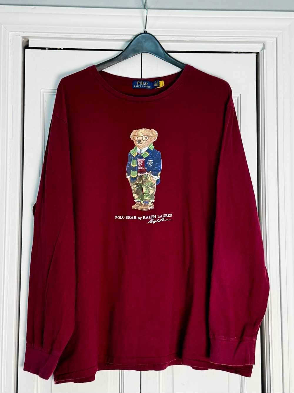 Ralph Lauren Polo Bear Long Sleeve T-Shirt - Burgundy
